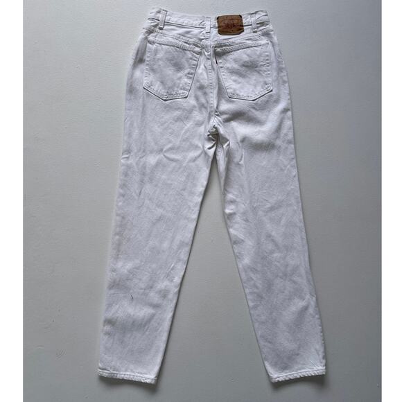 Vintage 80's LEVIS 501 White Jeans Made in USA 13 S / 28-29" W / High Rise - Picture 2 of 11